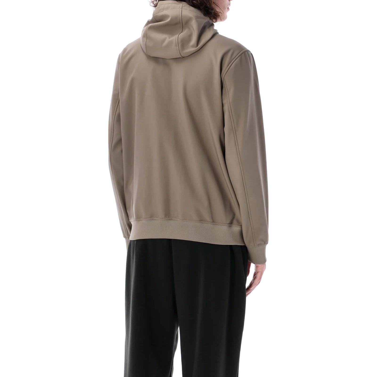 STONE ISLAND Застегивающаяся на молнию толстовка с капюшоном, Khaki — фото 4