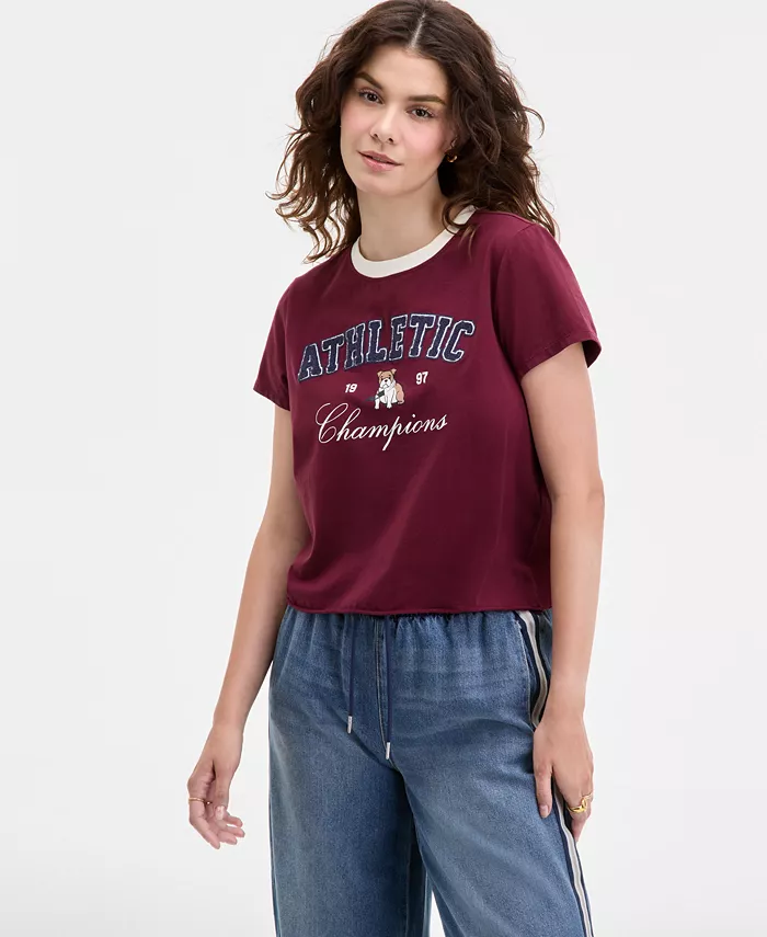 

Спортивная футболка с круглым вырезом для юниоров Madden Girl, красный