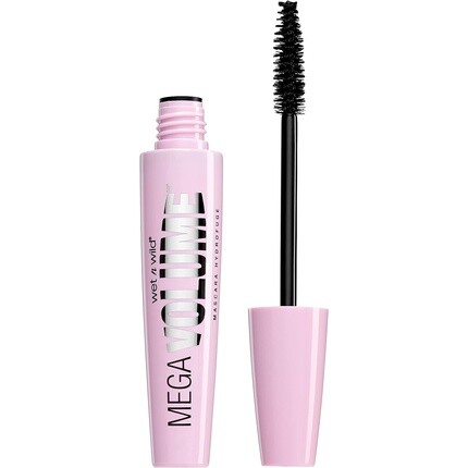 

Тушь для ресниц Wet 'N' Wild Mega Volume со спиральной щеточкой из волокон и формулой быстрого нанесения, обогащенная витамином Е, очень черная, Wetn Wild