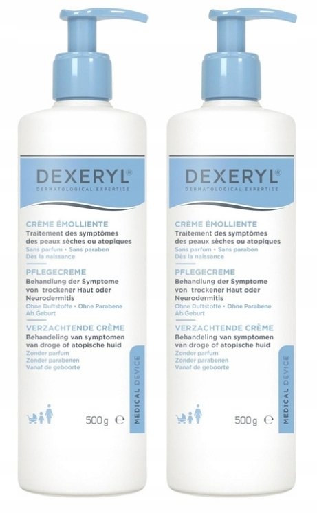 

2x Dexeryl Emolient Cream для сухой и атопичной кожи AZS 500 мл Inna marka