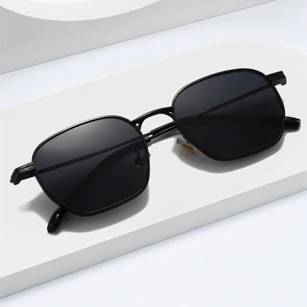 

MUTYNE Модные женские солнцезащитные очки в стиле ретро с прозрачными линзами и металлической оправой, мужские панк-солнцезащитные очки UV400, Black Clear