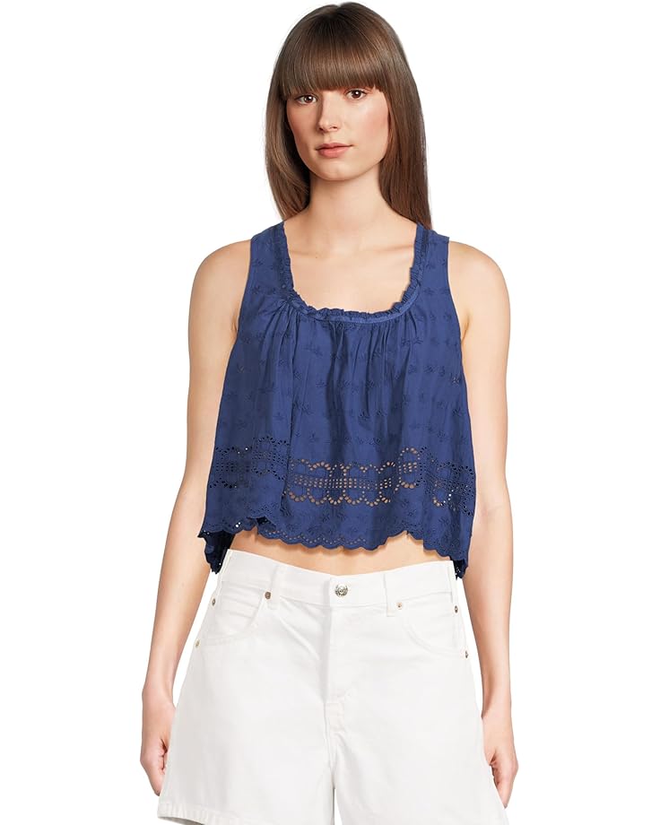 

Топ Free People Marina Eyelet Tank, цвет Bellwether Blue