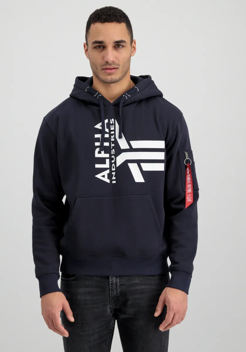 

Толстовка Alpha Industries " Alpha Industries Мужчины - Толстовки с капюшоном из пеноматериала с половиной логотипа", синий