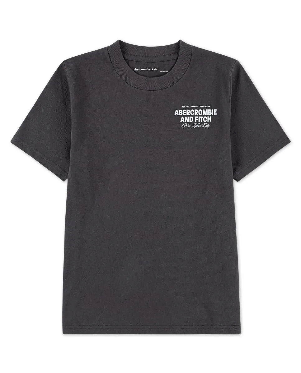 

Футболка City Stack для мальчика Abercrombie, черный