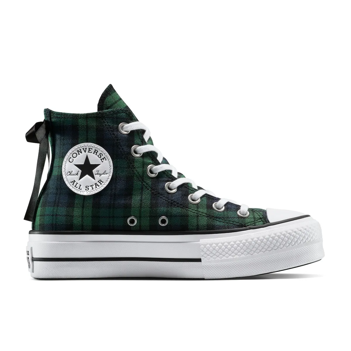 Женские кеды Chuck Taylor All Star Lift Plaid Converse, зеленый/темно-синий