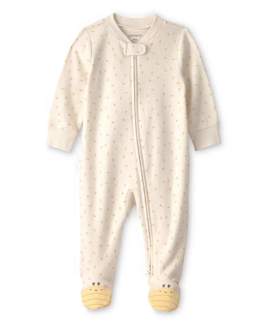 Детский комбинезон Baby Girl's Bee с двусторонней молнией Carter'S, слоновая кость