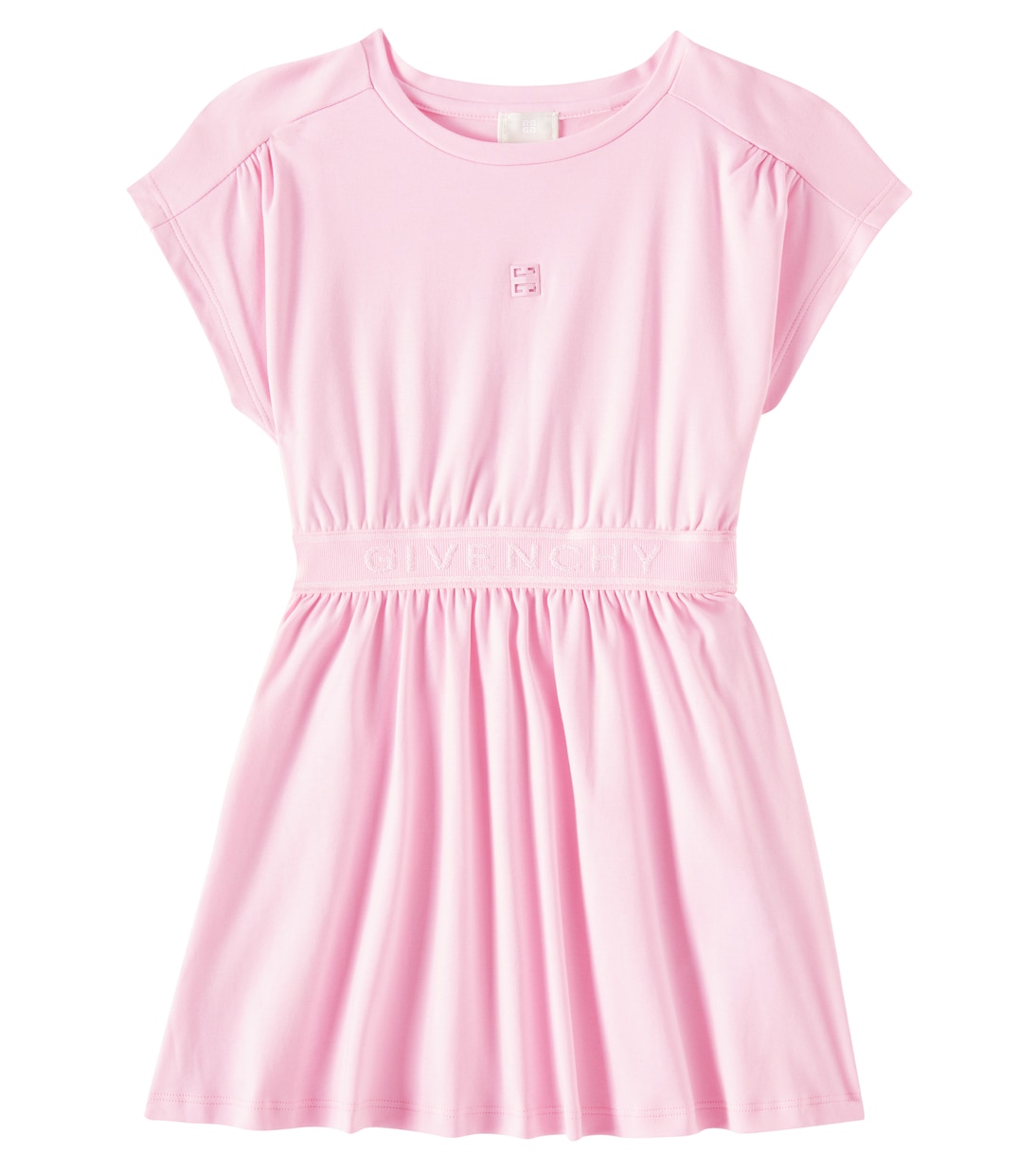 

Хлопковое платье с логотипом Givenchy Kids, Marshmallow