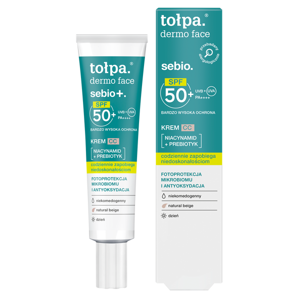 

Крем для лица cc spf50+, 40 мл Tołpa Sebio