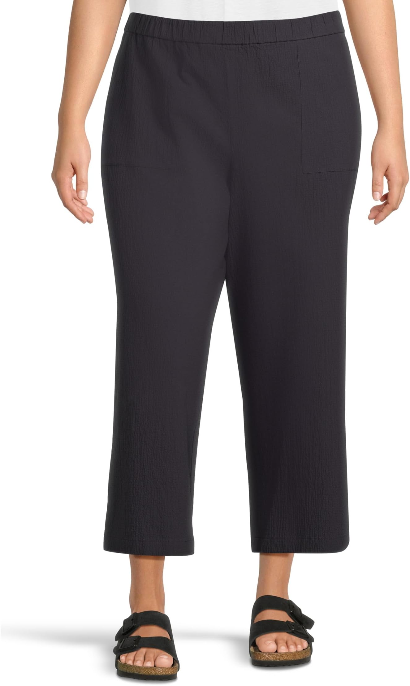 

Брюки Eileen Fisher Plus Size Straight Cropped Pants, цвет Ink