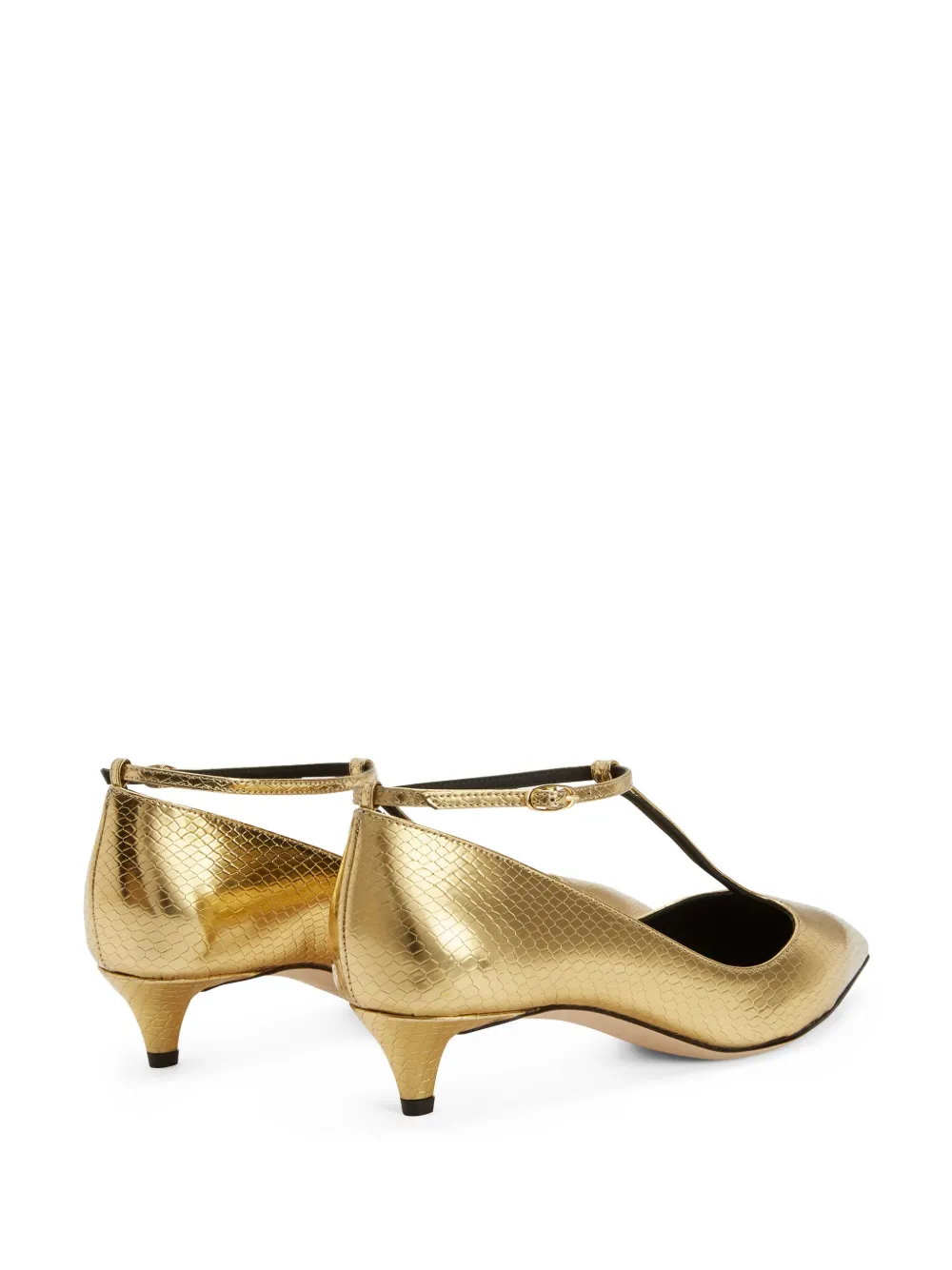 Босоножки Olivia со змеиным принтом Giuseppe Zanotti, золотой — фото 3