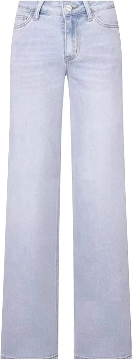 Женские джинсы Wide Leg High Waisted Strechy Raw Hem Zimbaplatinum — фото 2