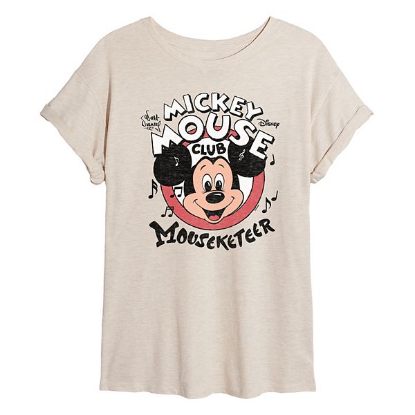 

Футболка Mickey Mouse Club Mouseketeer oversized для подростков Disney, Beige