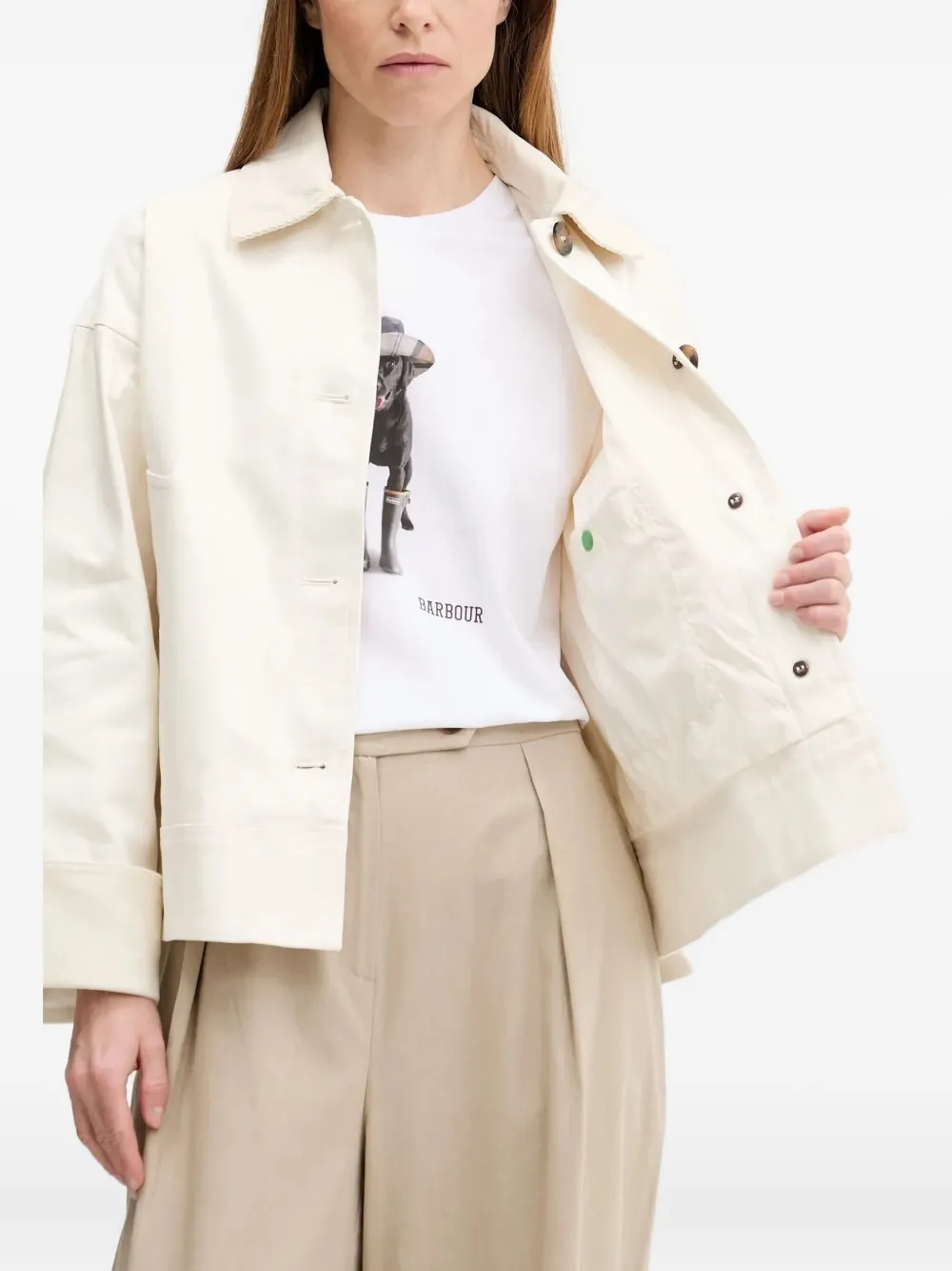 

Куртка Abbey с вельветовым воротником Barbour, нейтральный