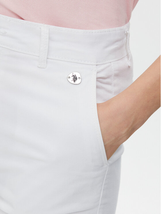Шорты из ткани обычного кроя WUP1121 U.S. Polo Assn., белый — фото 4