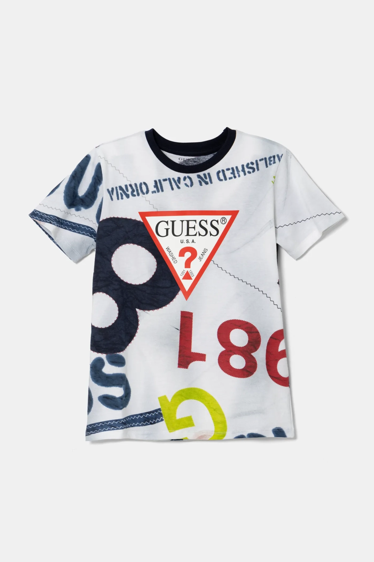 

Хлопковая футболка для детей Guess, темно-синий