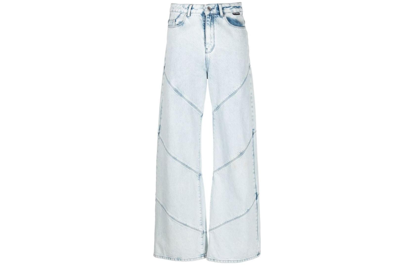 

Джинсы с широкими штанинами и декоративными швами KARL LAGERFELD / Karl Lagerfeld Jeans, синий