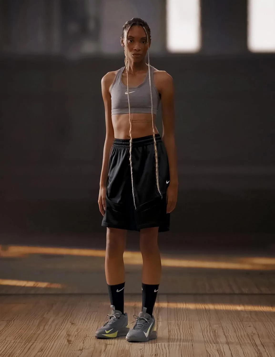 Кроссовки Nike GT Jump Academy на шнуровке, унисекс, для взрослых, Smoke Grey Dark Smoke Grey Volt White — фото 3