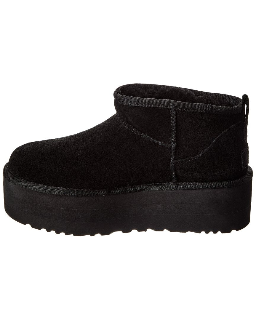 UGG Классические ультра мини замшевые платформенные ботинки, черный — фото 2