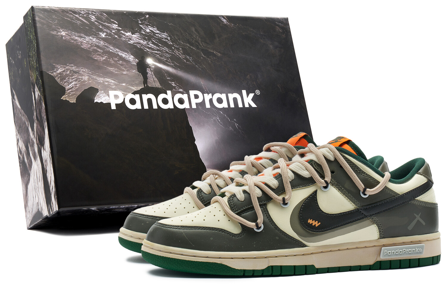 

Кроссовки Nike Dunk Skateboard Shoes Men Low-Top Gray Green