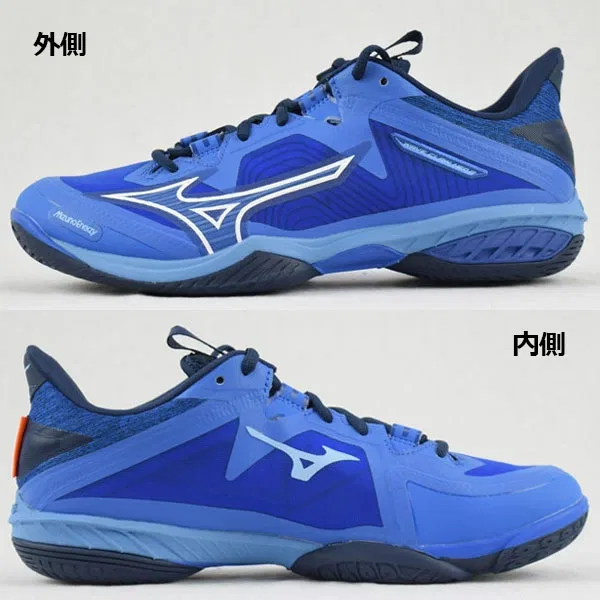Унисекс кроссовки для бадминтона «Wave Claw NEO 2» от Mizuno, 06 Blue X White — фото 3