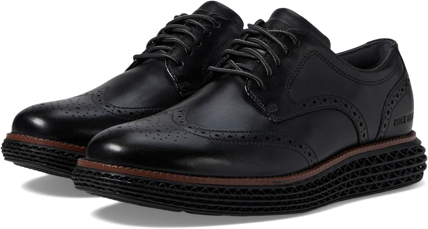 Мужские оксфорды Cole Haan Original Grand 2.0 с крыльями, черный — фото 2