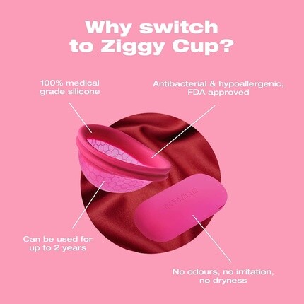 Ziggy Cup сверхтонкая многоразовая менструальная чаша с плоским дизайном Intimina — фото 3