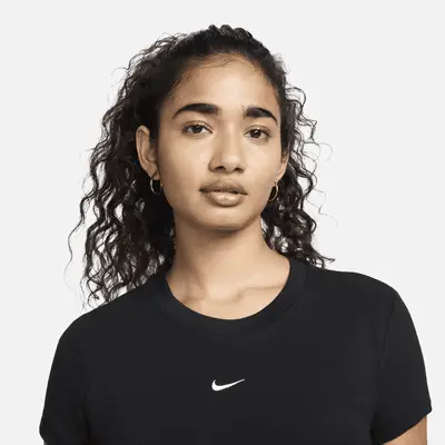 Футболка Nike Sportswear Chill Knit, черный/белый — фото 4