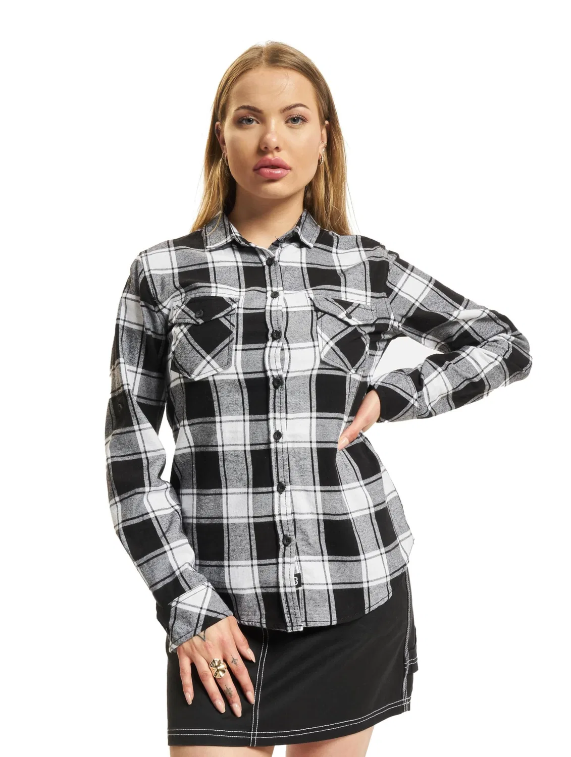 Женская фланелевая рубашка Amy Brandit, White/Black