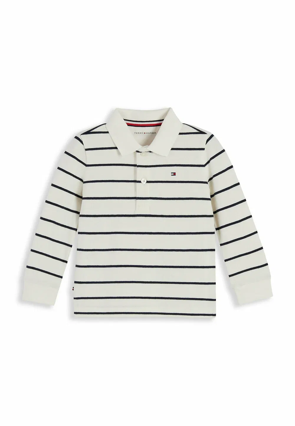 Классическая поло-рубашка унисекс с длинными рукавами Tommy Hilfiger, Off White Stripe