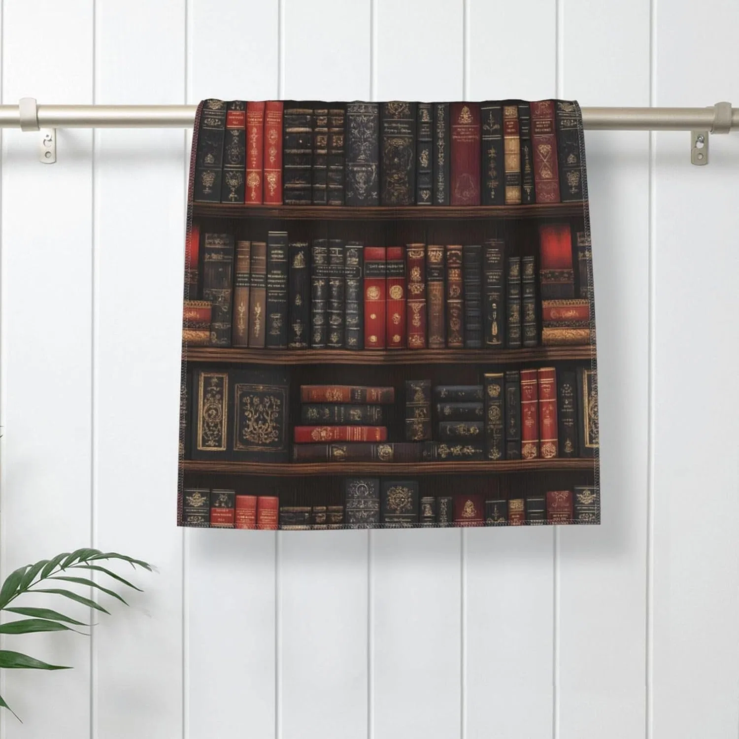 Мочалка для лица из микрофибры, 69,5 x 40,6 см, Nevjipu, Vintage Bookshelf A Print — фото 4