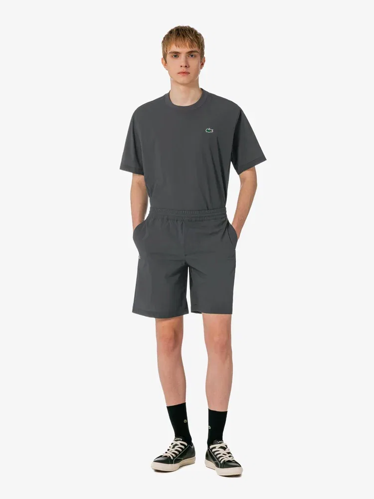 Шорты теннисные Woven Setup LACOSTE, Grey — фото 4