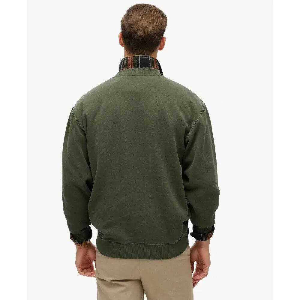 Мужской свободный свитшот Micro Logo Graphic Superdry, Green — фото 4