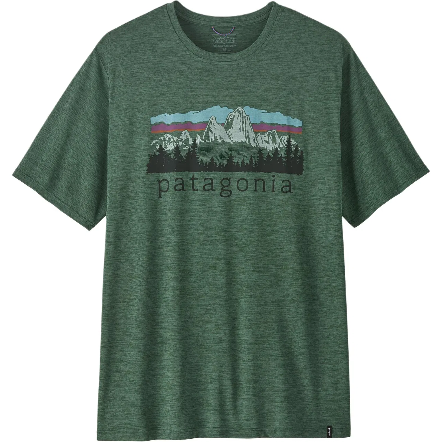 Мужская быстросохнущая футболка с круглым вырезом Corona Green-Light Corona Green X-Dye Patagonia, Corona Green-Light Corona Green X-Dye