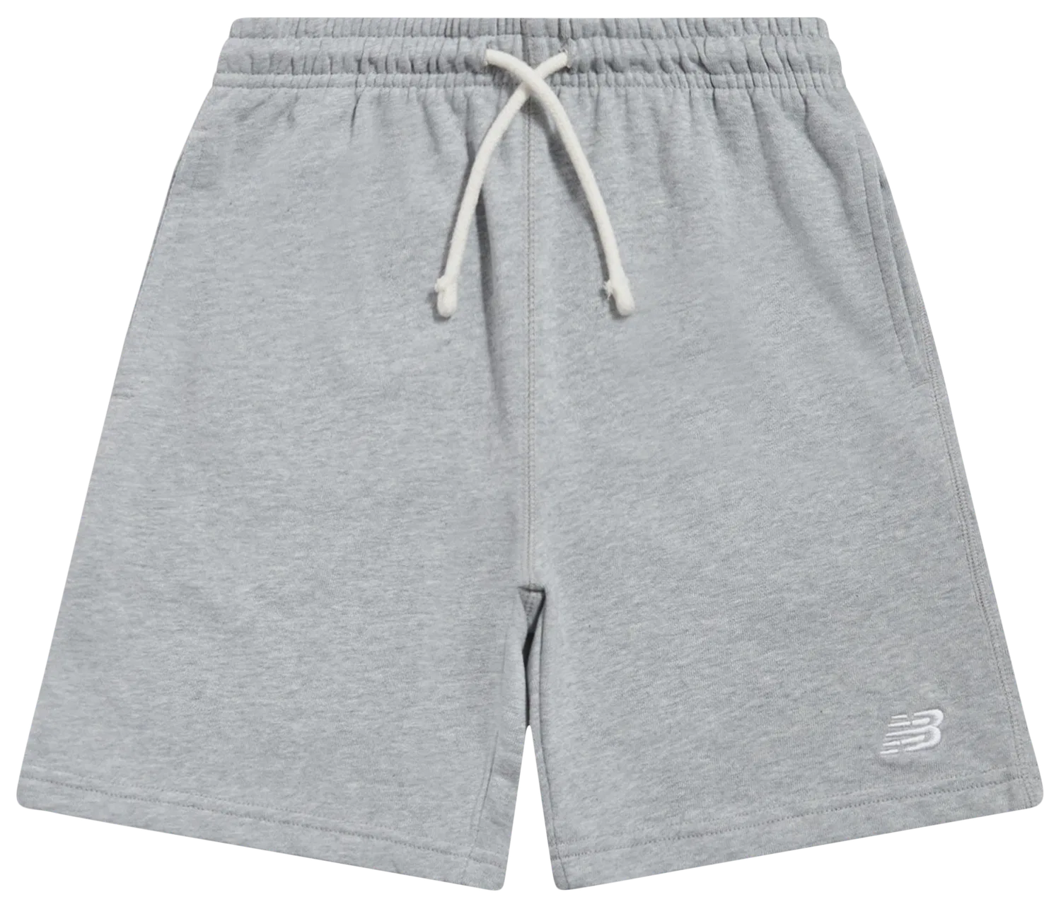 Детские шорты для мальчиков свободного кроя из футера New Balance, White/Gray — фото 4