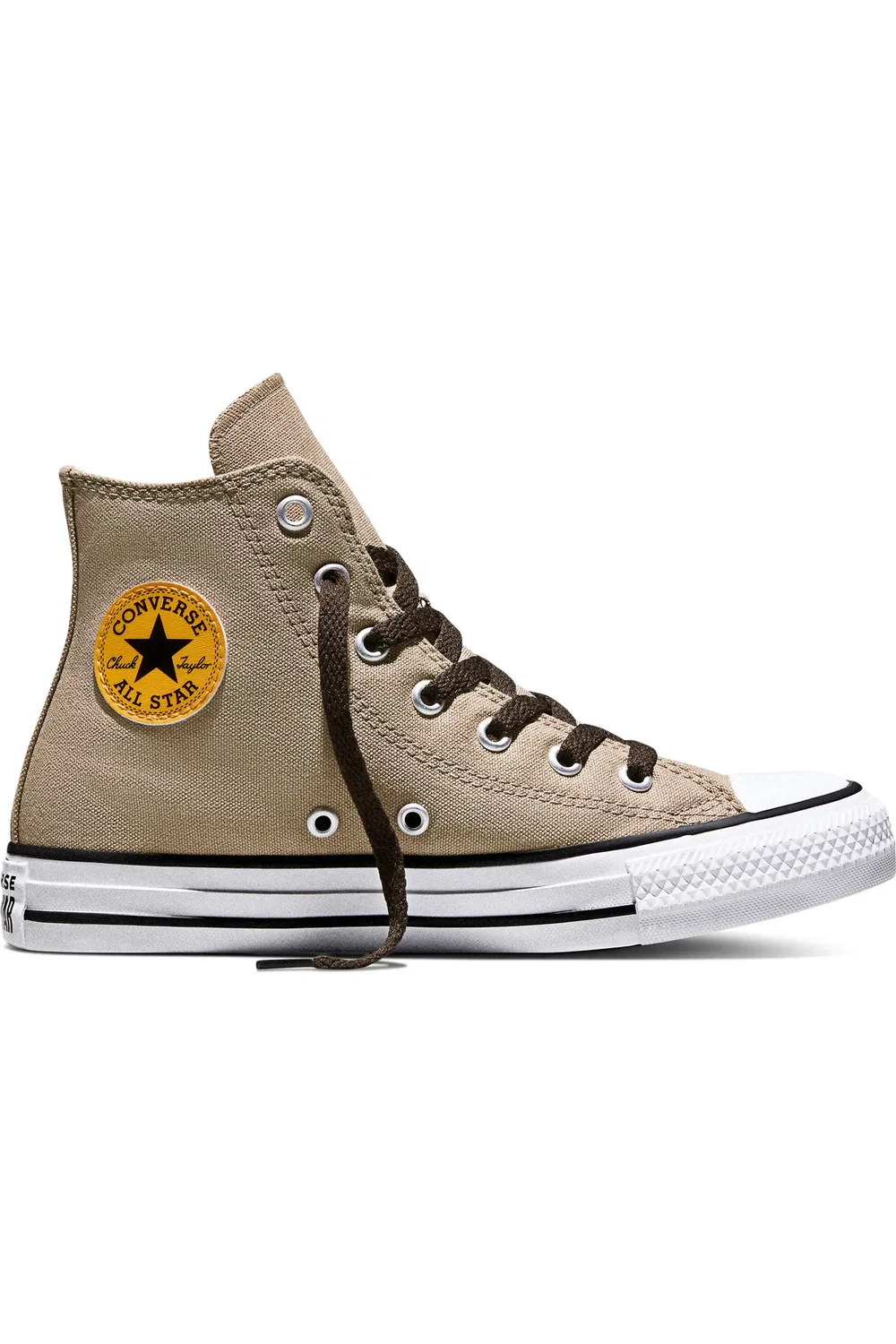 Детские кеды высокие на шнуровке Chuck Taylor All Star Converse, Vintage Cargo/Sunny Outlook — фото 3