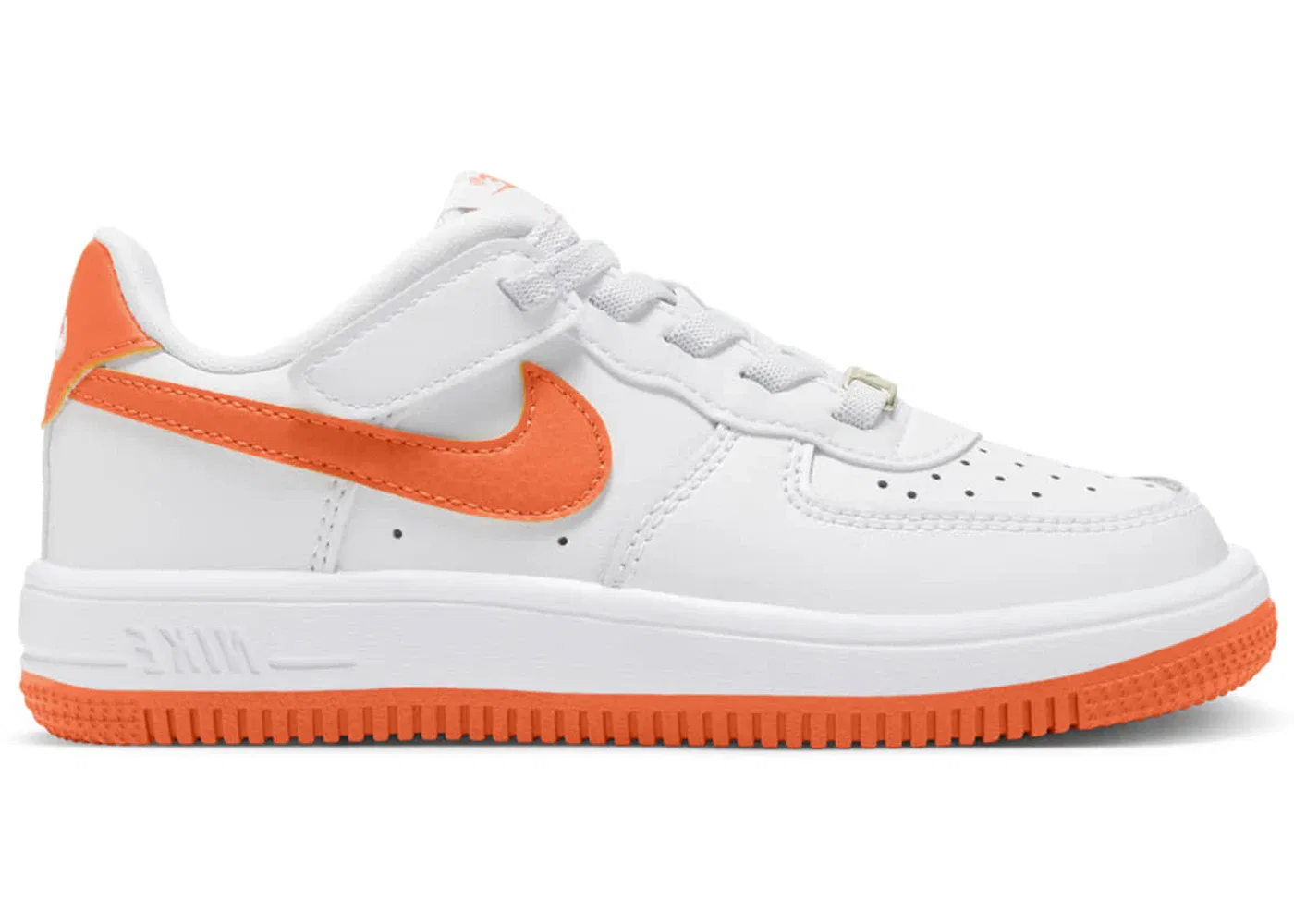 Детские кроссовки Lifestyle Nike Air Force 1 Low EasyOn, White/White/Safety Orange