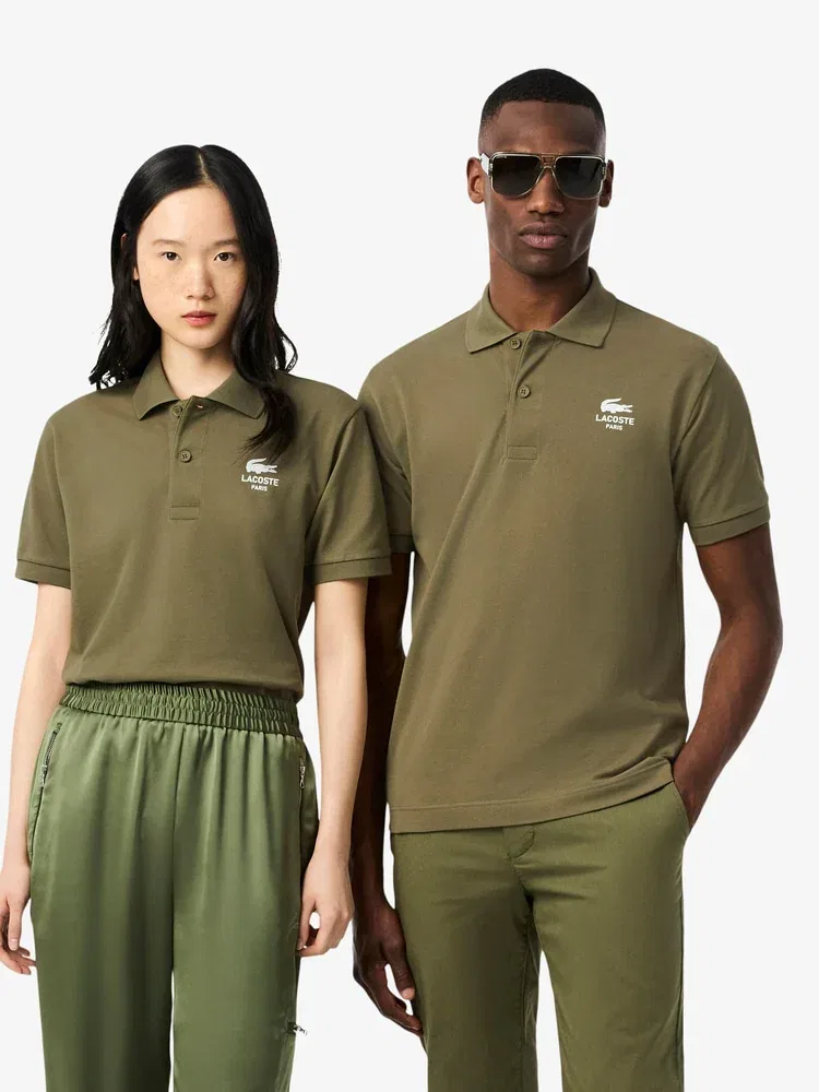 Футболка поло с мягким брендингом LACOSTE, Khaki