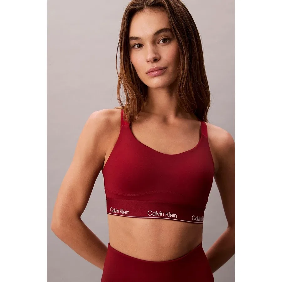 Спортивный бюстгальтер с высокой поддержкой Calvin Klein, Красный — фото 3