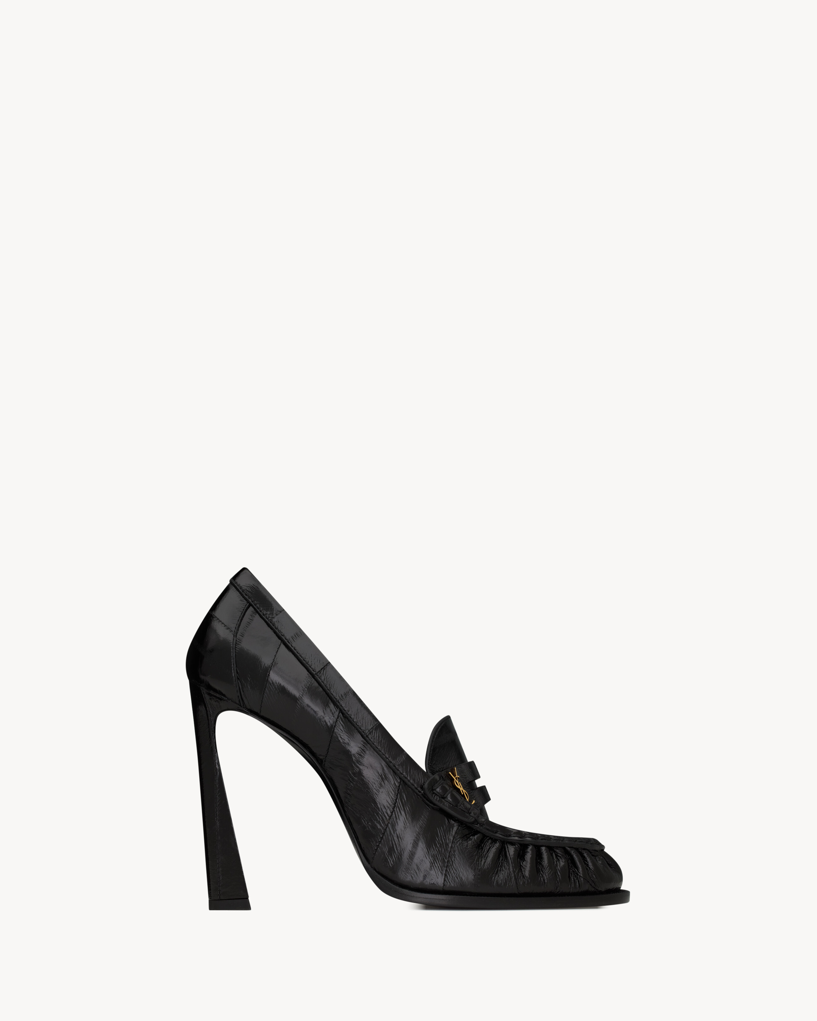 Туфли-лодочки LE LOAFER из угря Saint Laurent, черный