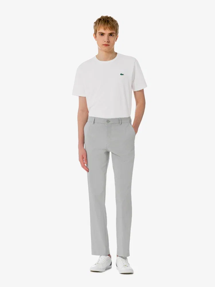 Чиносы LACOSTE, Silver — фото 4