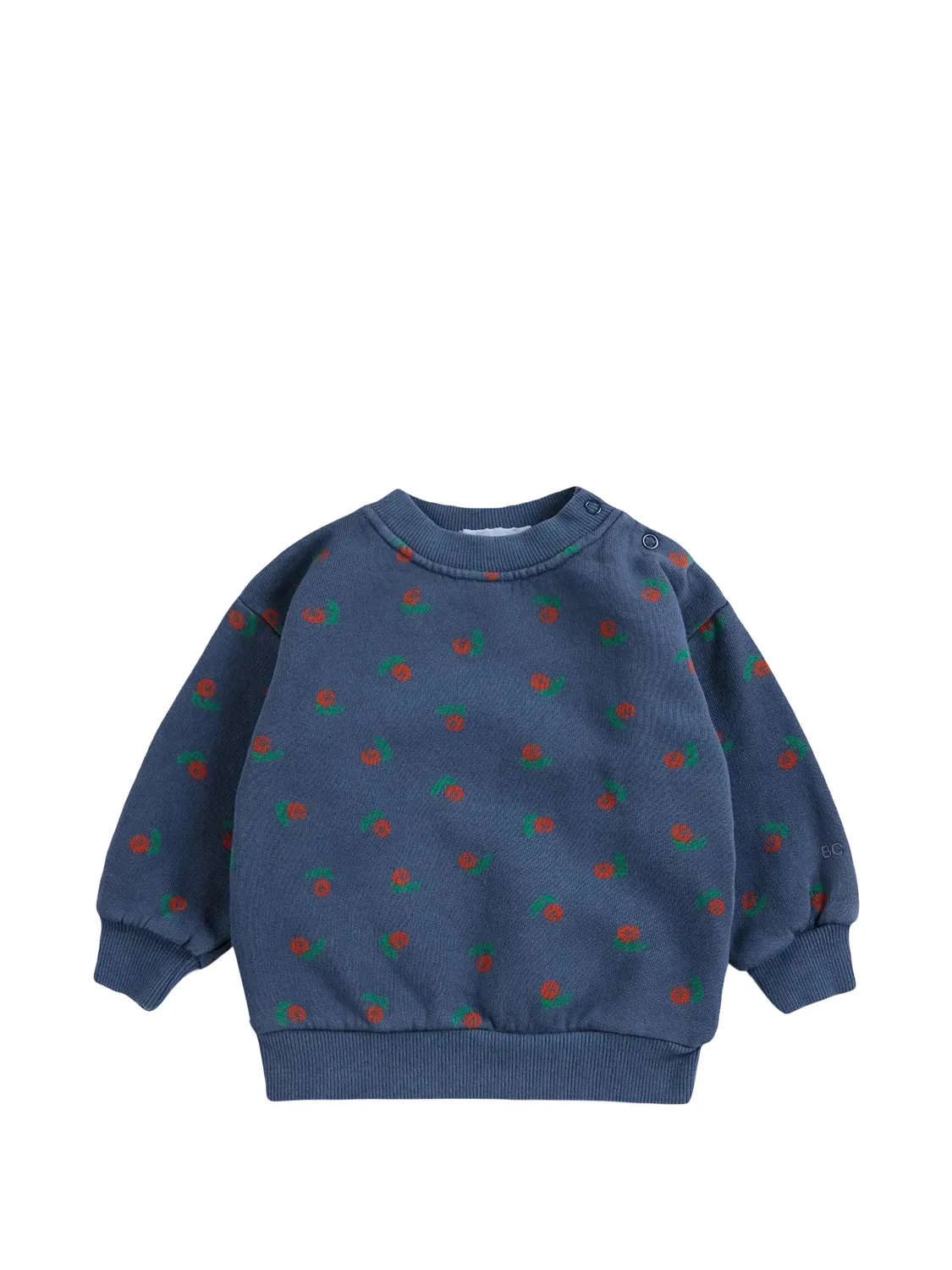 Свитшот Stamp Bloom с цветочным принтом Bobo Choses, синий