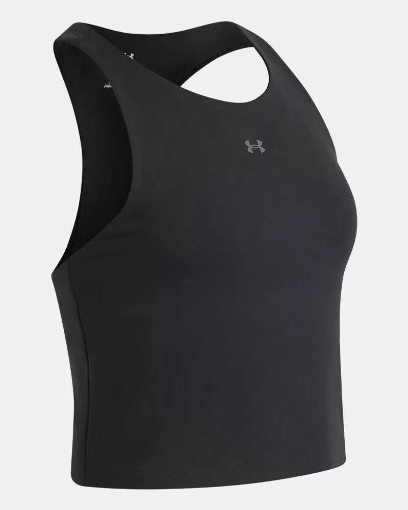 Майка для девочек со встроенным бра-топом UA Motion UnderArmour, Black/Castlerock — фото 3