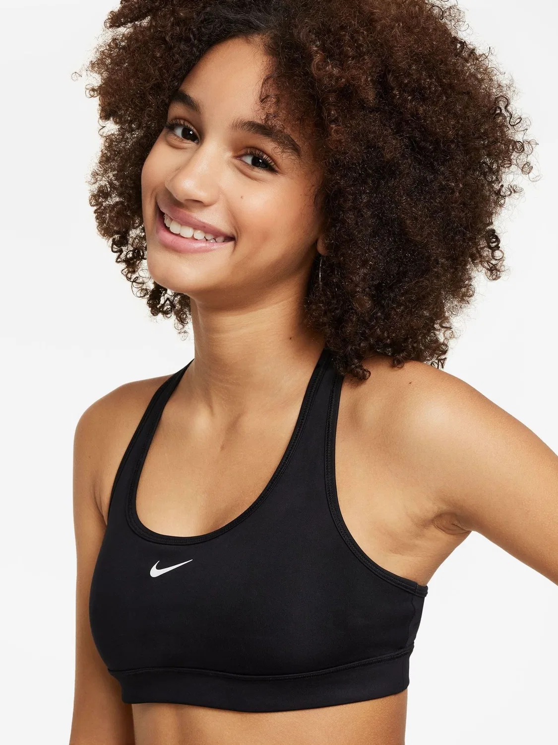Спортивный бюстгальтер Nike Dri-FIT Swoosh, черный — фото 3