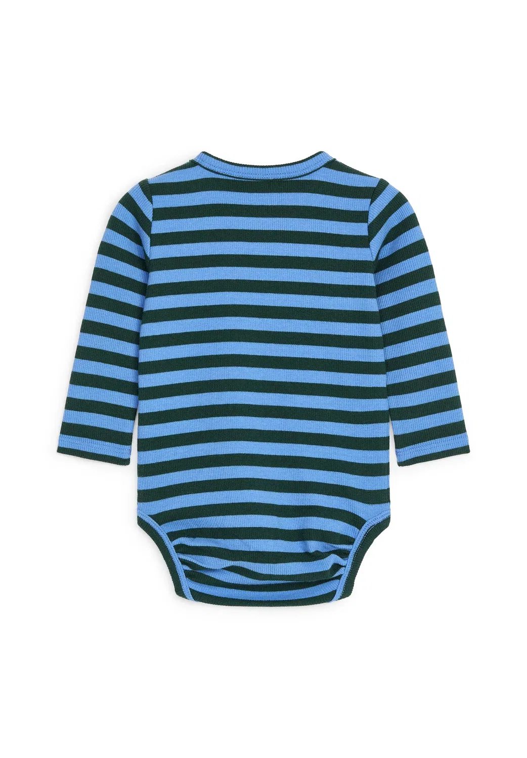 Ребристый боди с длинными рукавами, унисекс - боди Arket, Light Blue Dark Green — фото 2