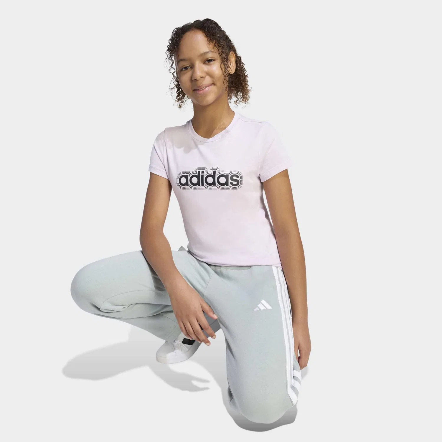 Детская футболка с длинным рукавом Adidas, Hellrosa — фото 4