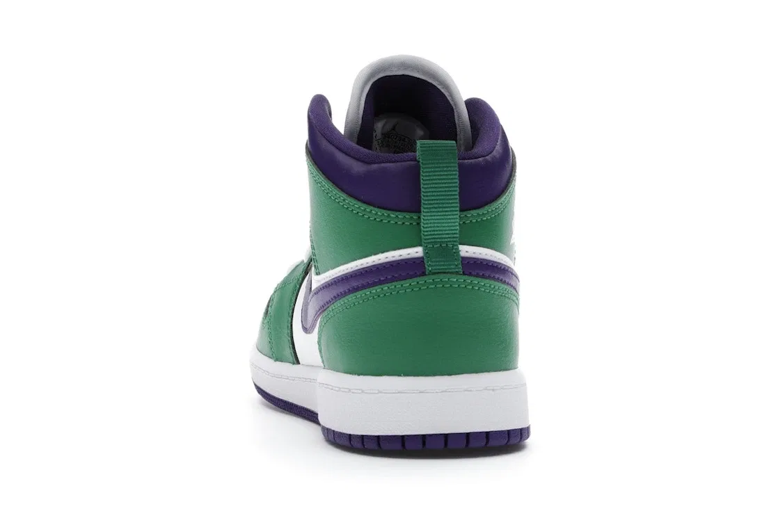 Детские кроссовки Lifestyle Jordan 1 Mid, Aloe Verde/White-Court Purple — фото 4