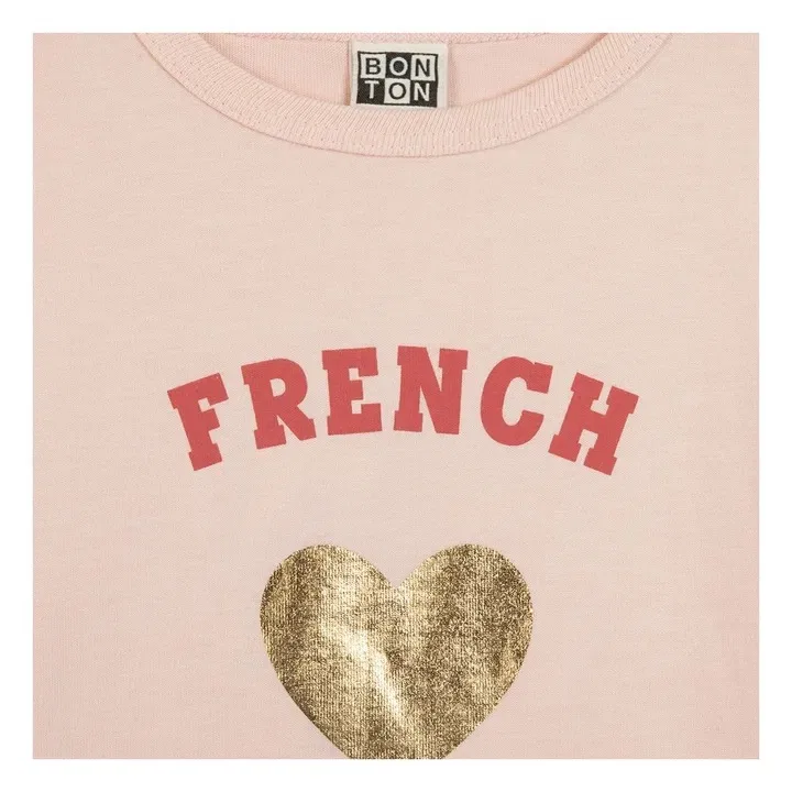 Футболка хлопковая с принтом French Princess Bonton, Rose Coquillage — фото 3