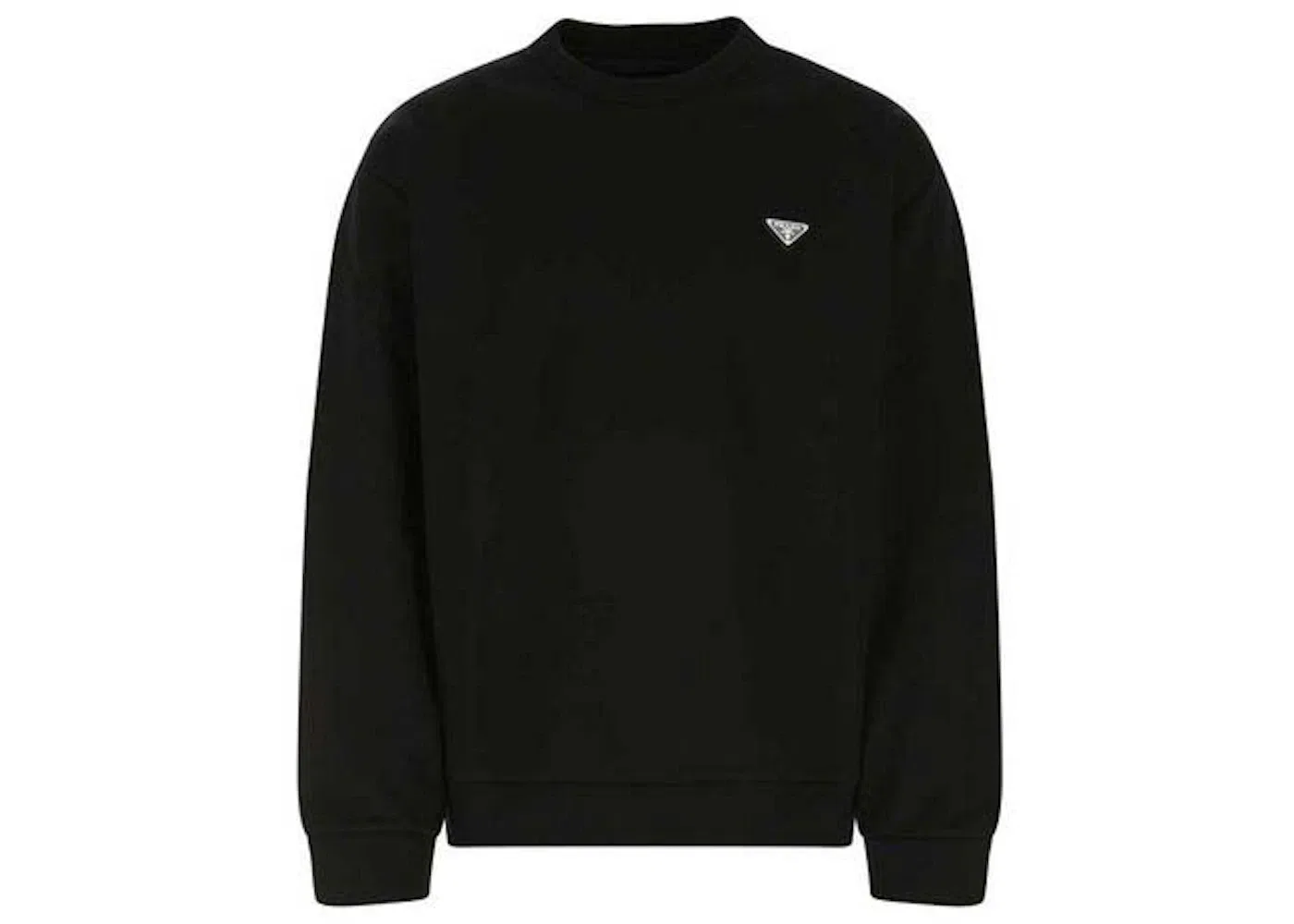 Мужской свитшот с круглым вырезом и эмблемой Prada, Black