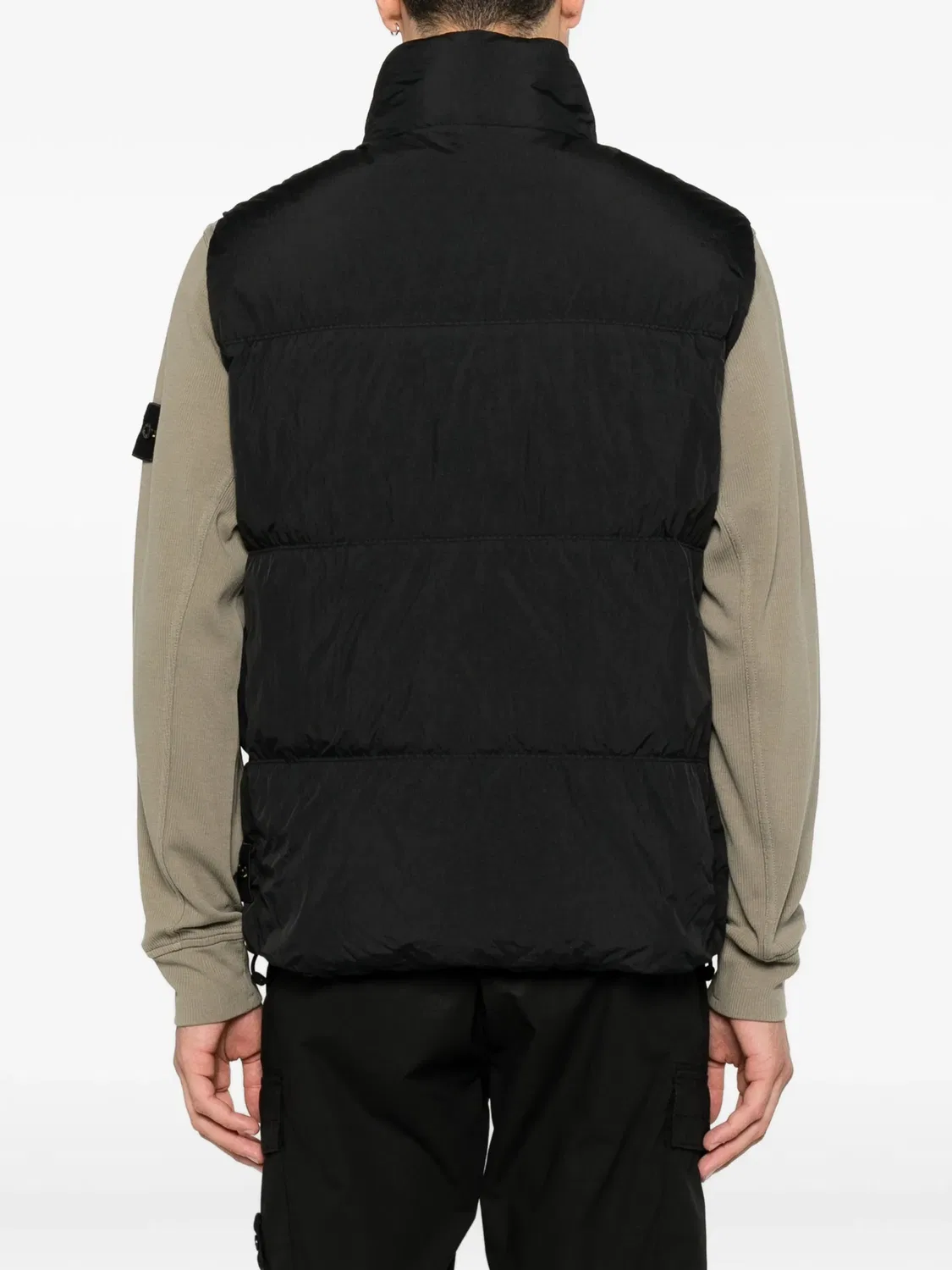 Stone Island Стеганый жилет с логотипом, черный — фото 2