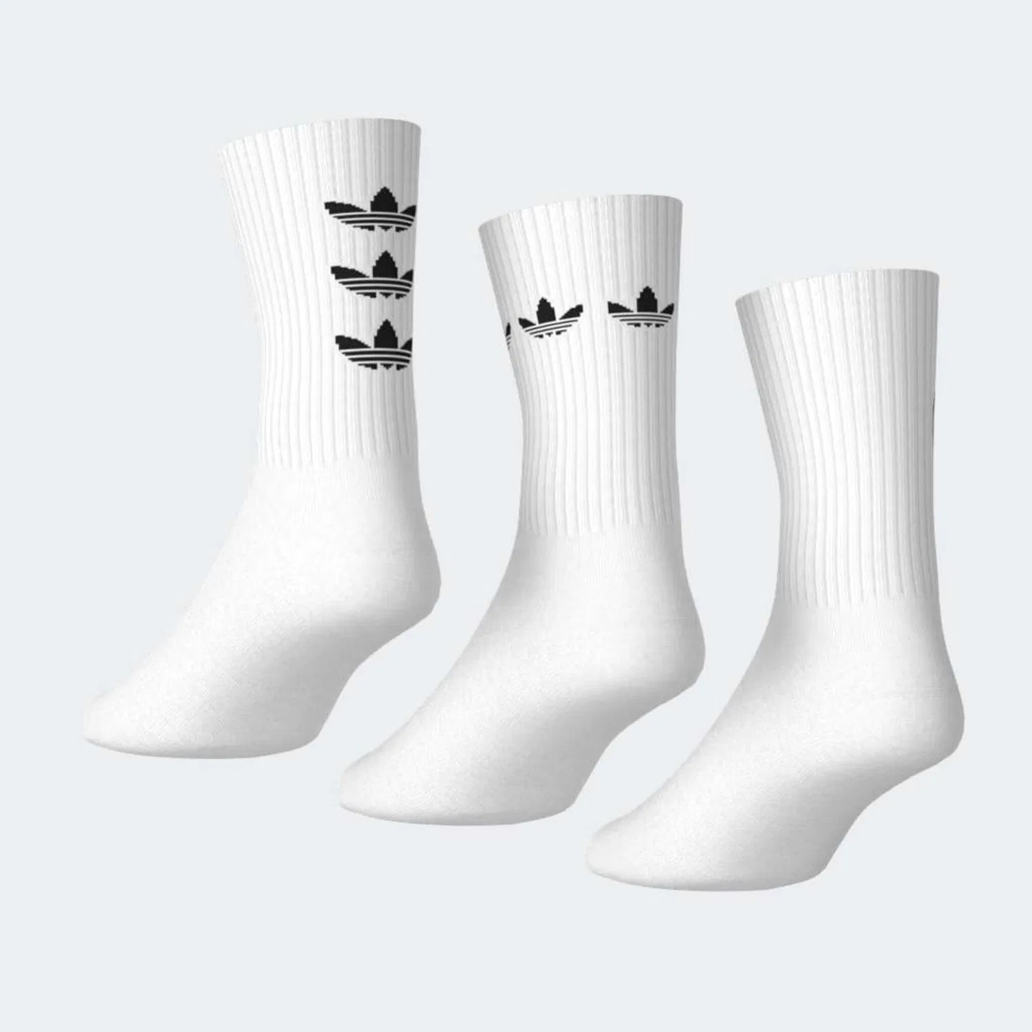 Набор носков с логотипом Trefoil Adidas Originals, White — фото 2